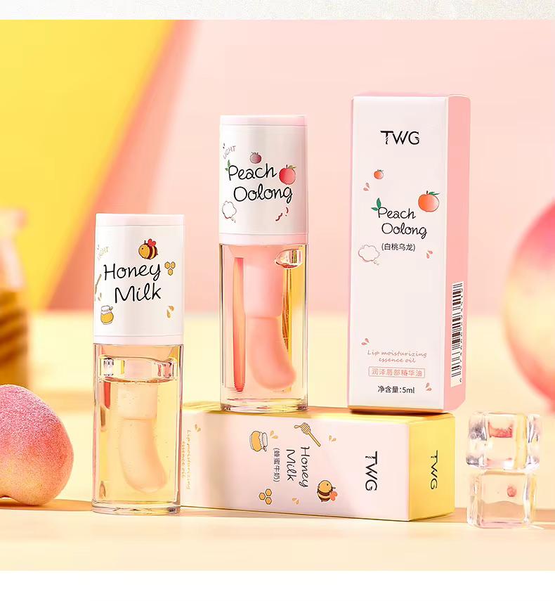 🌸✨ Peach Oolong & Honey Milk Nourishing Lip Gloss Duo – Sweet Hydration for Irresistible Lips ✨🌸